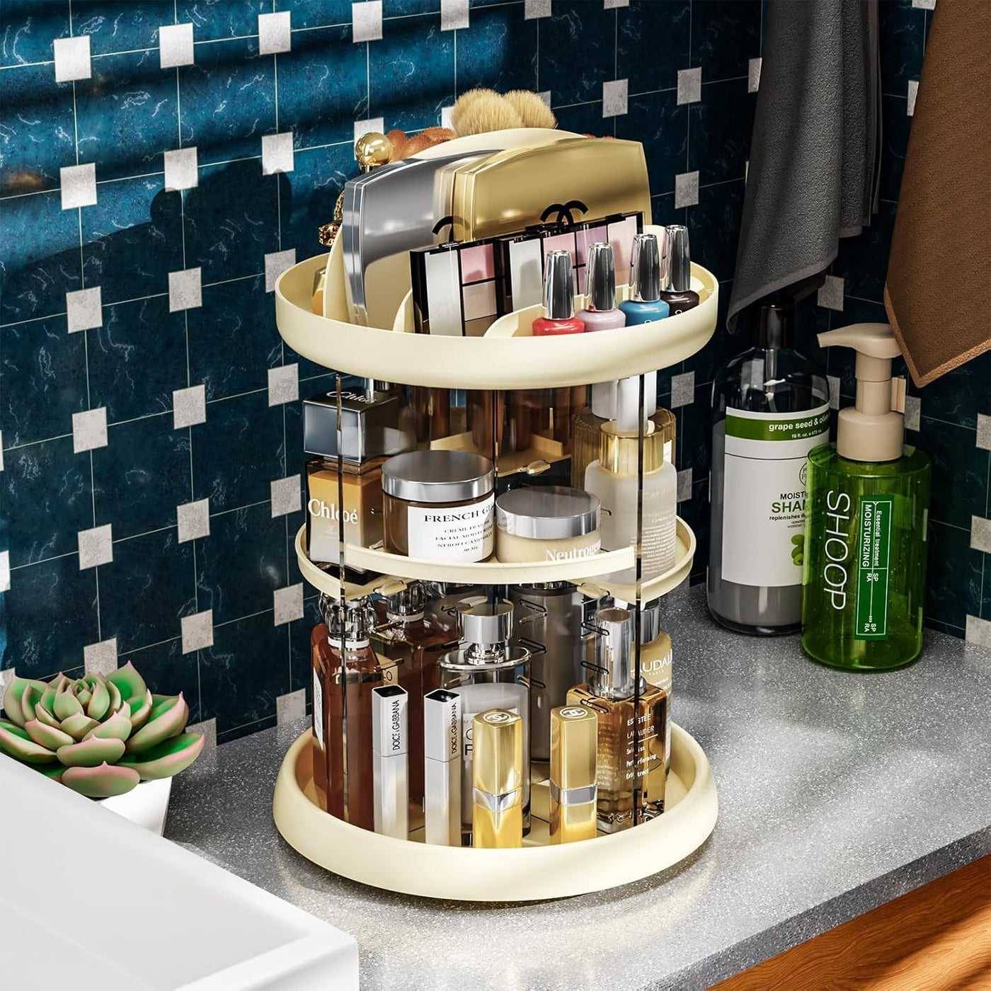 Adjustable skincare organizer