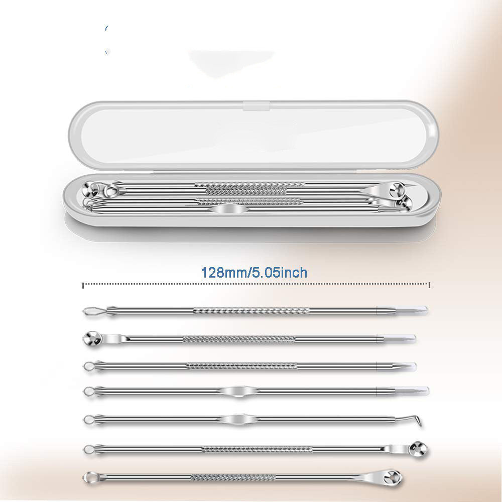 Electroplating Acne Needle 7-piece Set, Blackhead Acne Removing Acne Needle Set