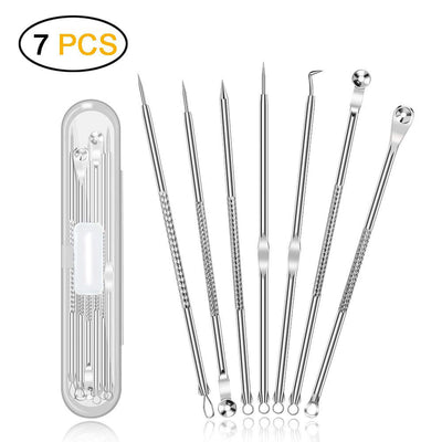 Electroplating Acne Needle 7-piece Set, Blackhead Acne Removing Acne Needle Set